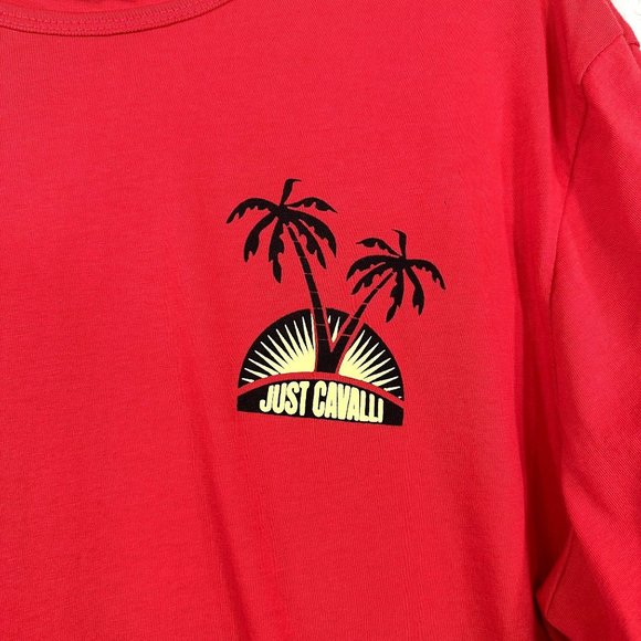 Just Cavalli Beachwear Red Palm Tree Tee - Picture 4 of 10